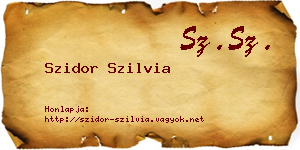 Szidor Szilvia névjegykártya